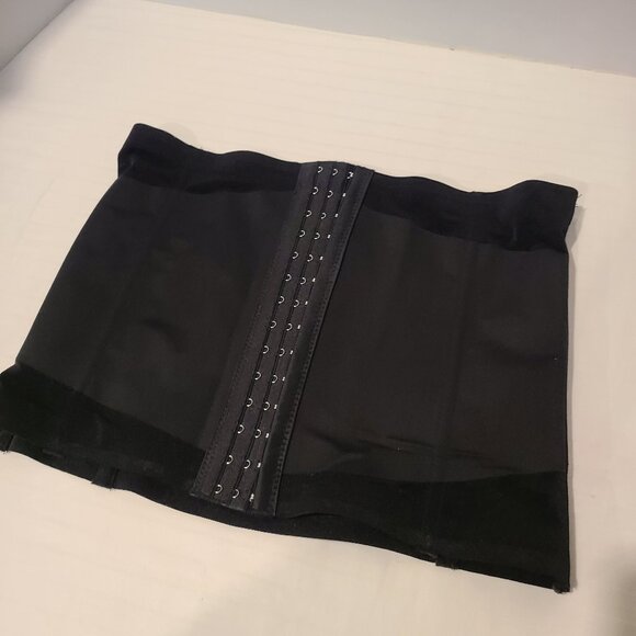 Under Where? Luxury-Sz M-Black-Power Mesh Waist Cincher Corset Body Shapewear - Picture 1 of 6